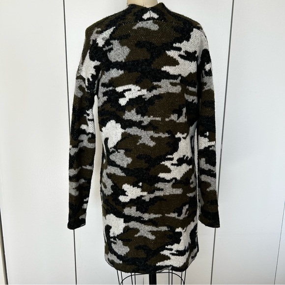 Venus Camouflage Open Front Long Cardigan - Picture 7 of 11